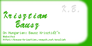 krisztian bausz business card